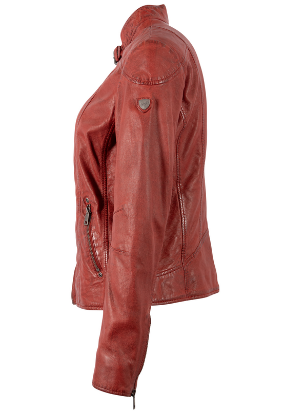 Veste en cuir  de Mauritius - Kina LEGV - XS à 5XL - pour Femme - rouge - Mauritius - View 2