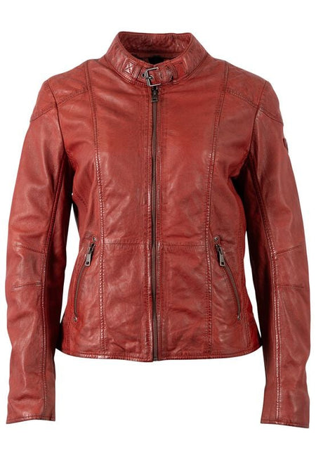Veste en cuir  de Mauritius - Kina LEGV - XS à 5XL - pour Femme - rouge - Mauritius