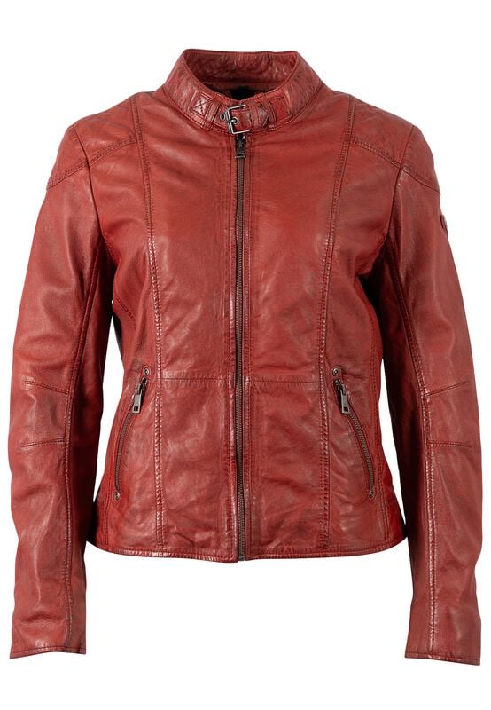 Veste en cuir  de Mauritius - Kina LEGV - XS à 5XL - pour Femme - rouge - Mauritius