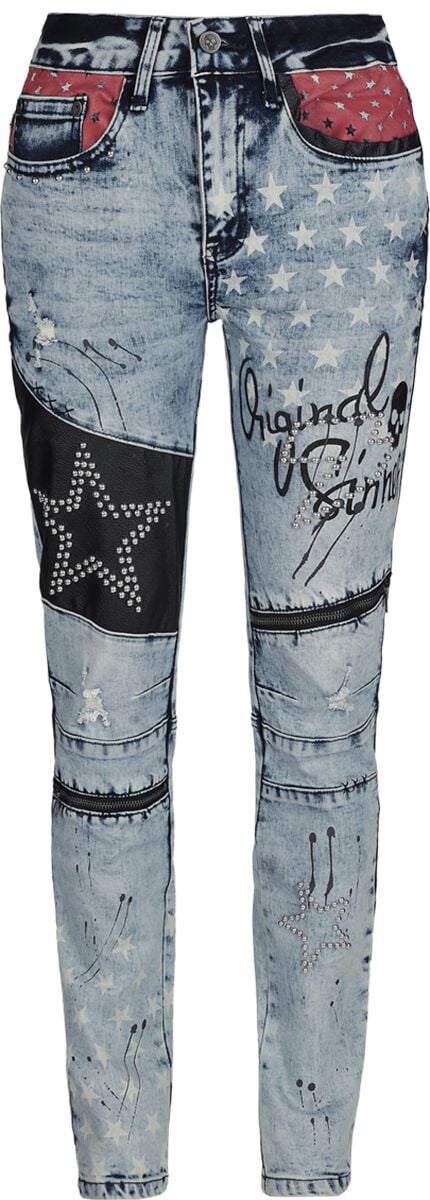 Jean  de Rock Rebel by EMP - Skarlett - W27L32 à W31L32 - pour Femme - bleu - Rock Rebel by EMP