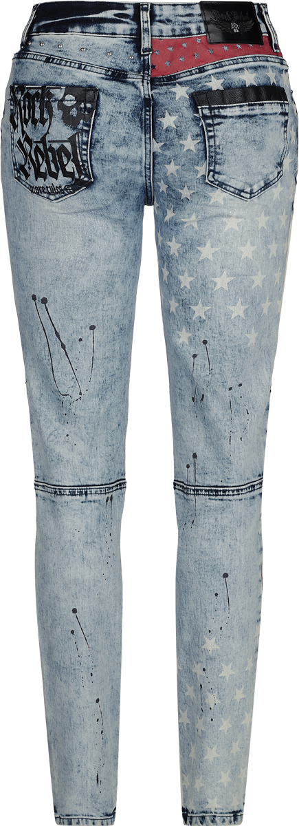Jean  de Rock Rebel by EMP - Skarlett - W27L32 à W31L32 - pour Femme - bleu - Rock Rebel by EMP - View 2