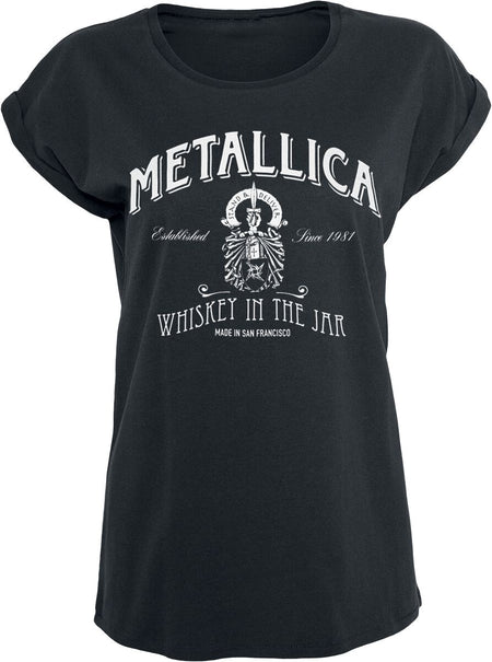 T-Shirt Manches courtes  de Metallica - Whiskey In the Jar - S à 5XL - pour Femme - noir - metallica