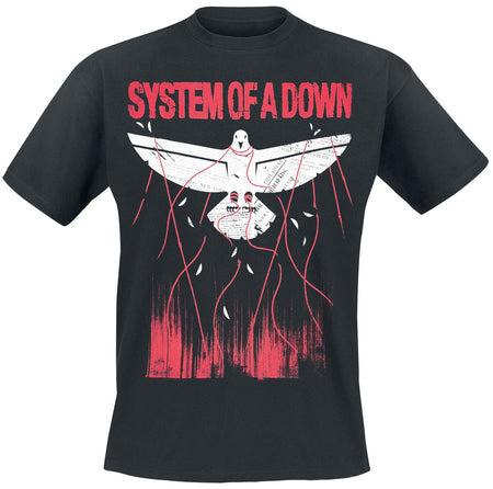 T-Shirt Manches courtes  de System Of A Down - Dove Overcome - S à XXL - pour Homme - noir - System Of A Down