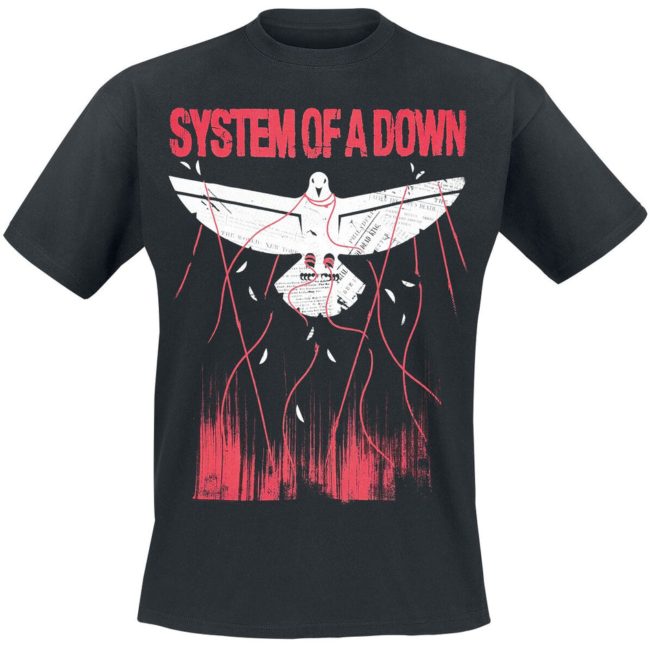T-Shirt Manches courtes  de System Of A Down - Dove Overcome - S à XXL - pour Homme - noir - System Of A Down