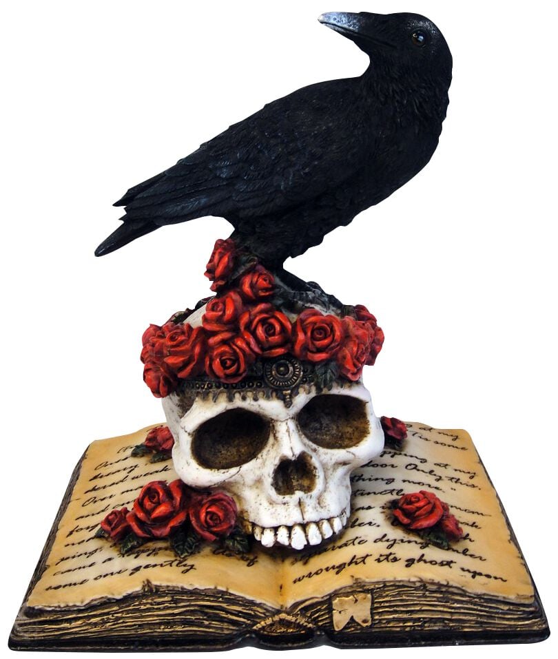 Statuette Gothic de Nemesis Now - Heartaches Reflection - Corbeau Sur Un Crâne - pour Unisexe - Standard - Nemesis Now