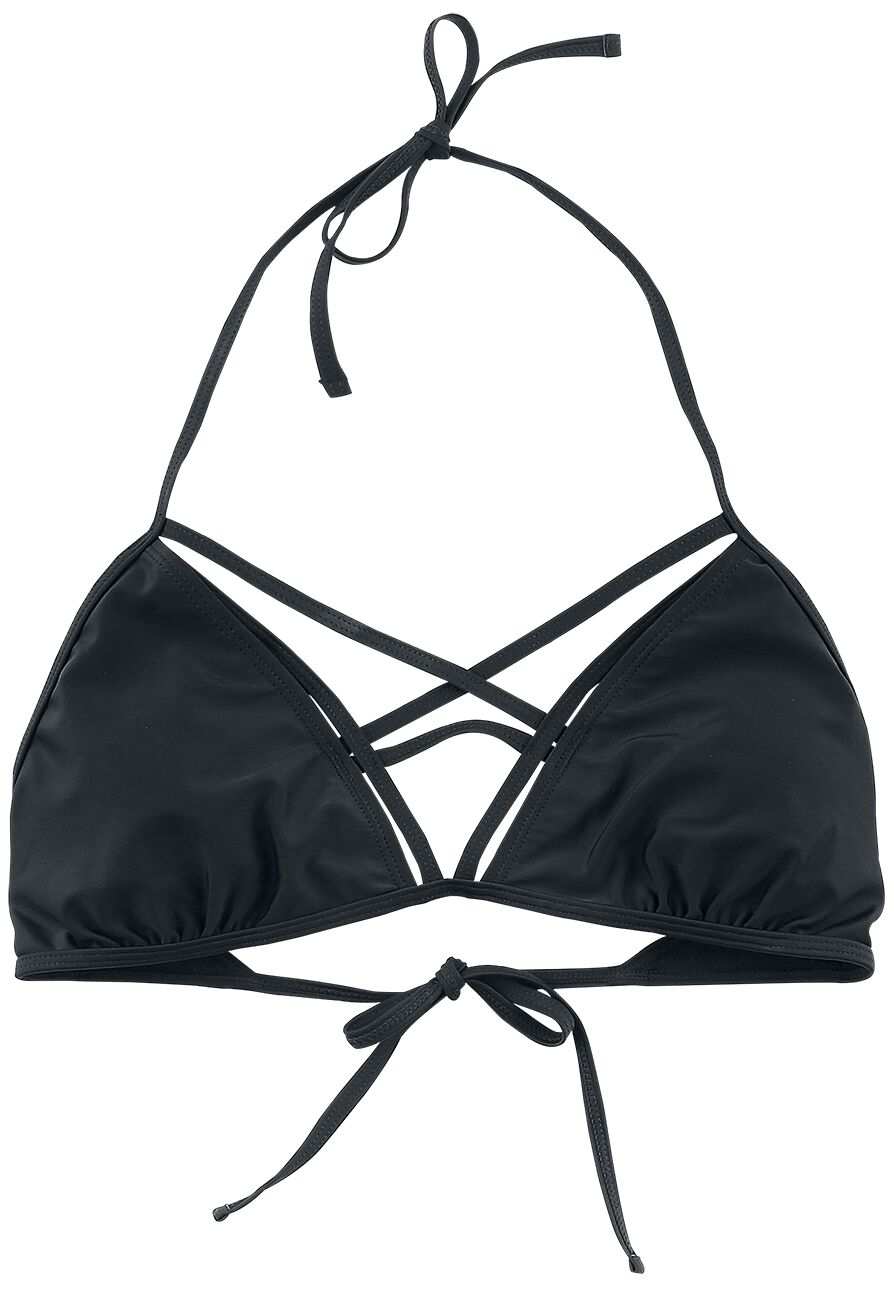 Haut de bikini Gothic de Gothicana by EMP - Mix And Match - S à XXL - pour Femme - noir - Gothicana by EMP