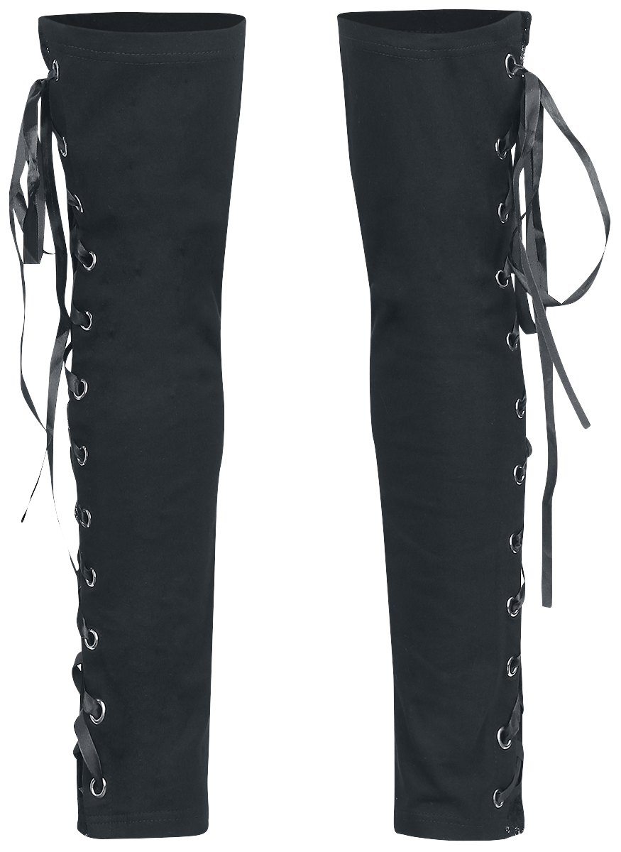 Chaussettes montantes Gothic de Gothicana by EMP - Passion - S-M à L-XL - pour Femme - noir - Gothicana by EMP - View 2