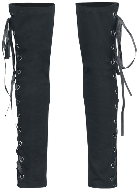Chaussettes montantes Gothic de Gothicana by EMP - Passion - S-M - pour Femme - noir - Gothicana by EMP - View 2