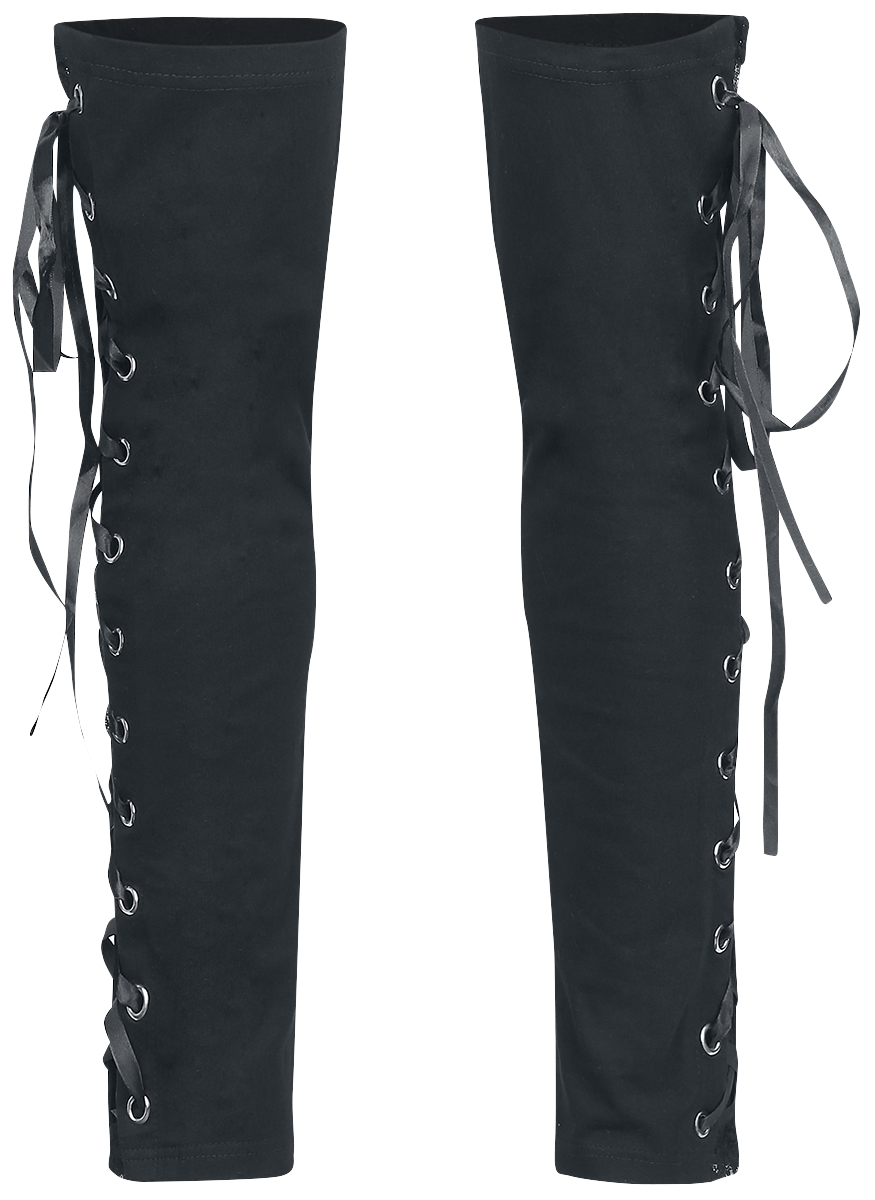Chaussettes montantes Gothic de Gothicana by EMP - Passion - S-M - pour Femme - noir - Gothicana by EMP - View 2