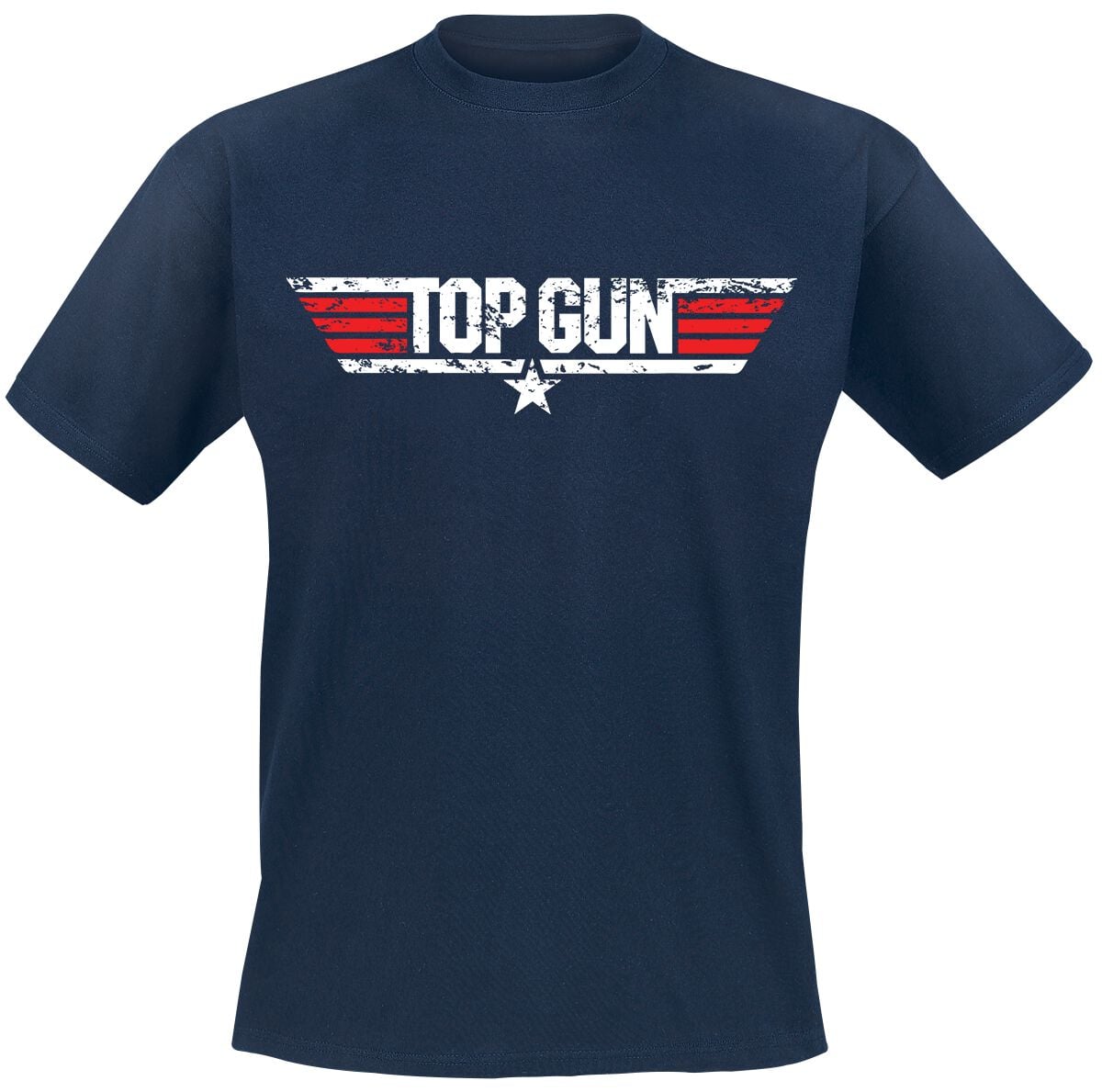 T-Shirt Manches courtes  de Top Gun - Logo Usé - S à XXL - pour Homme - marine - Top Gun