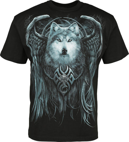 T-Shirt Manches courtes Gothic de Spiral - Wolf Spirit - S à XXL - pour Homme - noir - Spiral