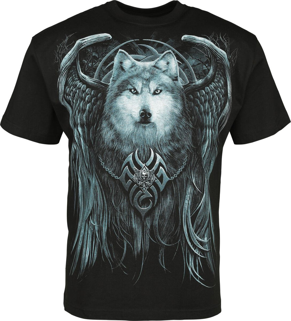 T-Shirt Manches courtes Gothic de Spiral - Wolf Spirit - S à XXL - pour Homme - noir - Spiral