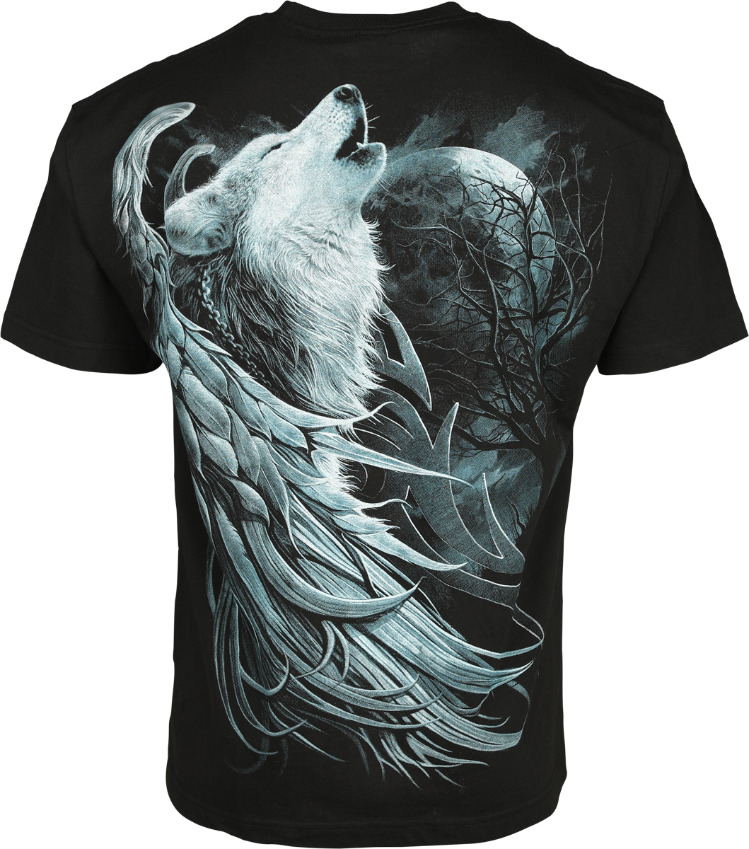 T-Shirt Manches courtes Gothic de Spiral - Wolf Spirit - S à XXL - pour Homme - noir - Spiral - View 2