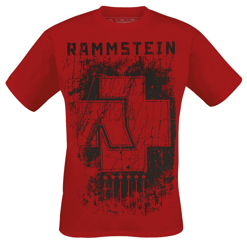 T-Shirt Manches courtes  de Rammstein - 6 Herzen - S à XXL - pour Homme - rouge - Rammstein