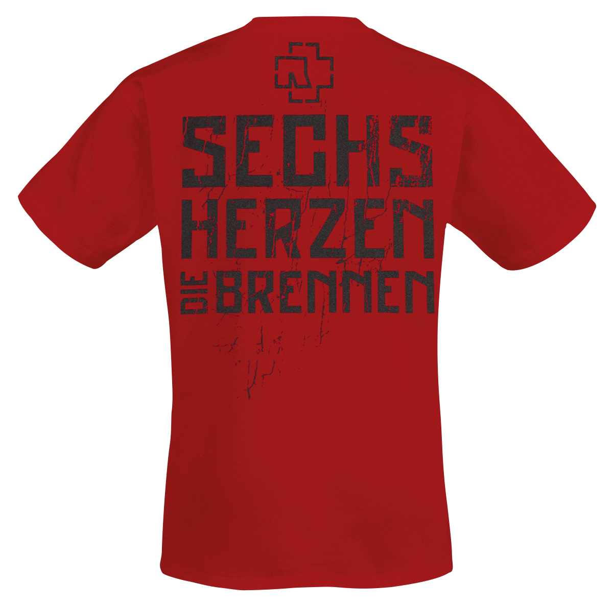 T-Shirt Manches courtes  de Rammstein - 6 Herzen - S à XXL - pour Homme - rouge - Rammstein - View 2