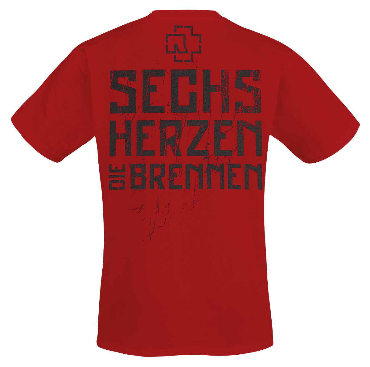T-Shirt Manches courtes  de Rammstein - 6 Herzen - S à XXL - pour Homme - rouge - Rammstein - View 2