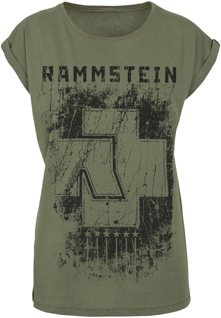 T-Shirt Manches courtes  de Rammstein - 6 Herzen - S à L - pour Femme - olive - Rammstein