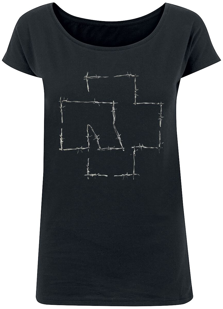 T-Shirt Manches courtes  de Rammstein - Stacheldraht - S à M - pour Femme - noir - Rammstein