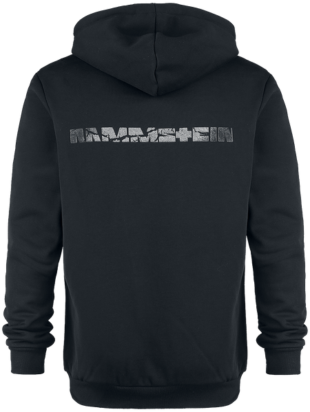 Sweat-shirt à capuche  de Rammstein - Broken Logo - S à XXL - pour Homme - noir - Rammstein - View 2