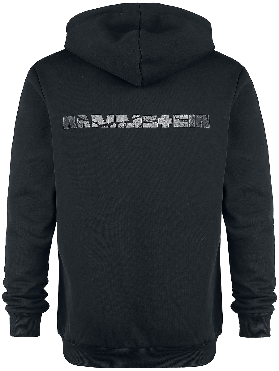 Sweat-shirt à capuche  de Rammstein - Broken Logo - S à XXL - pour Homme - noir - Rammstein - View 2