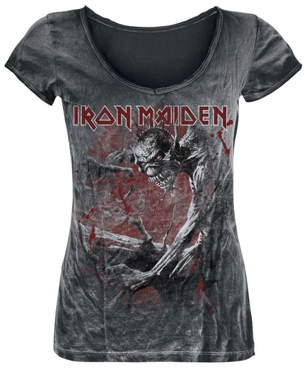 T-Shirt Manches courtes  de Iron Maiden - Fear Of The Dark Vintage - S à 4XL - pour Femme - noir/effet usé - Iron Maiden
