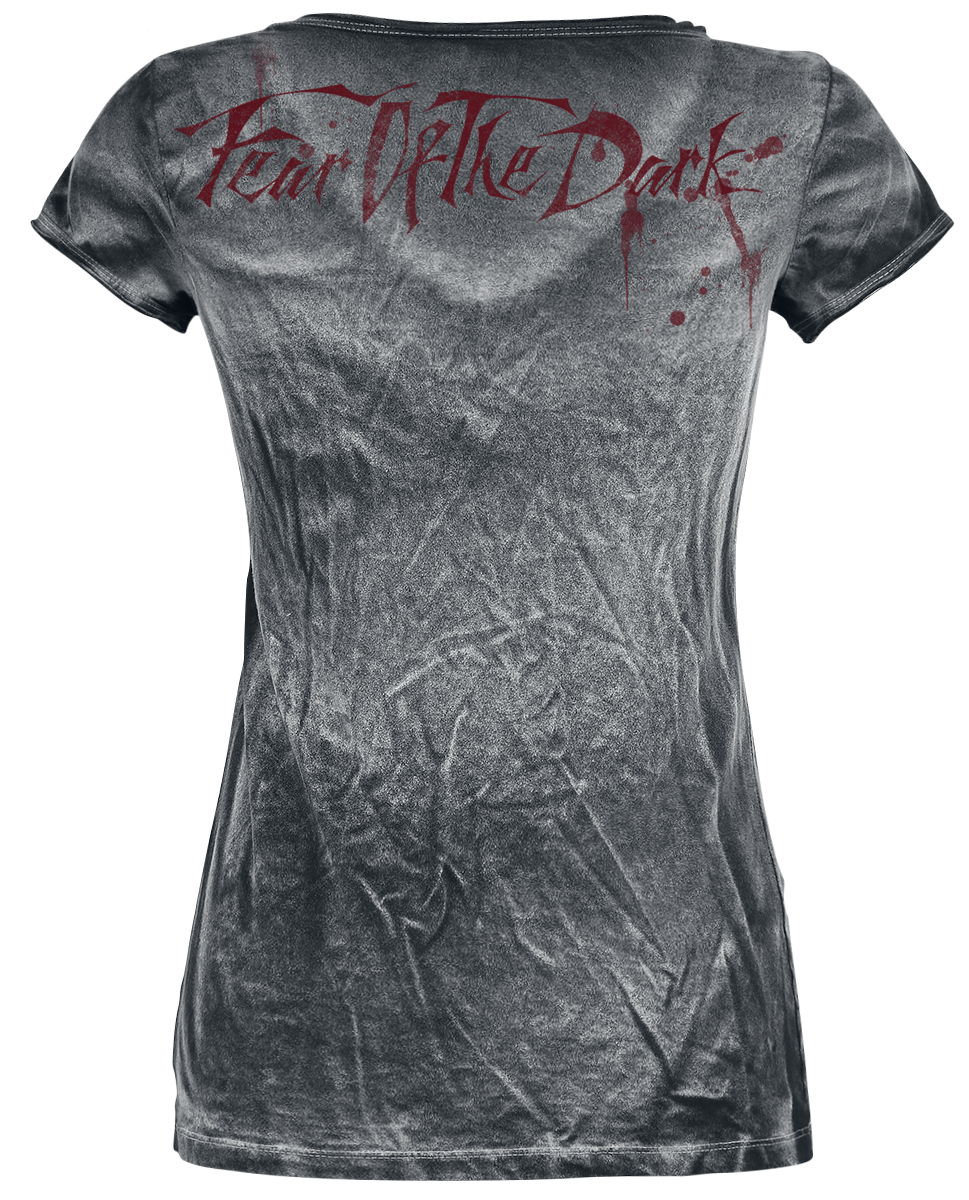 T-Shirt Manches courtes  de Iron Maiden - Fear Of The Dark Vintage - S à 4XL - pour Femme - noir/effet usé - Iron Maiden - View 2