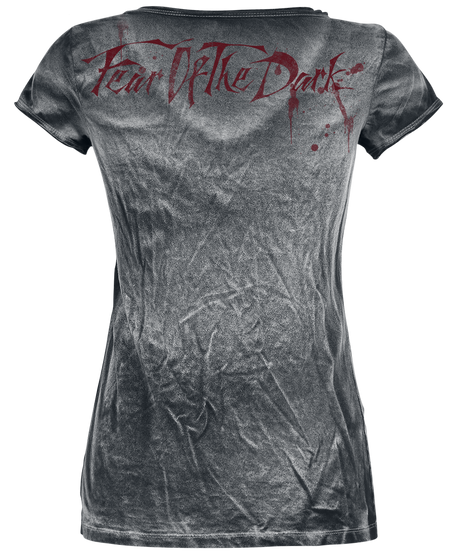 T-Shirt Manches courtes  de Iron Maiden - Fear Of The Dark Vintage - S à 4XL - pour Femme - noir/effet usé - Iron Maiden - View 2