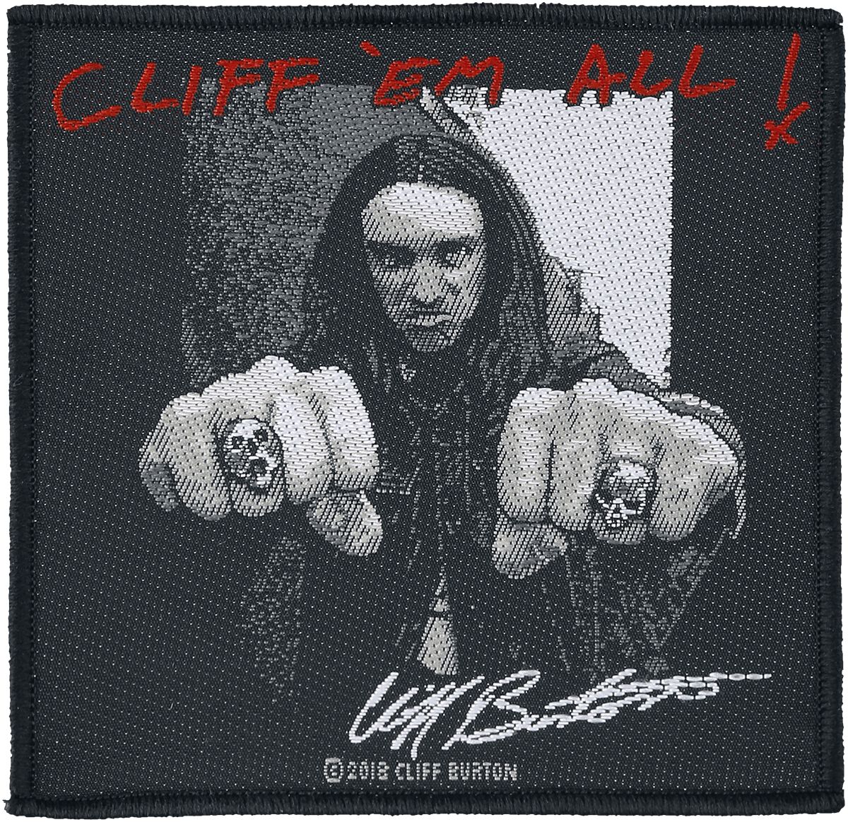 Patch  de Metallica - Cliff 'Em All - pour Unisexe - noir/blanc/rouge - metallica