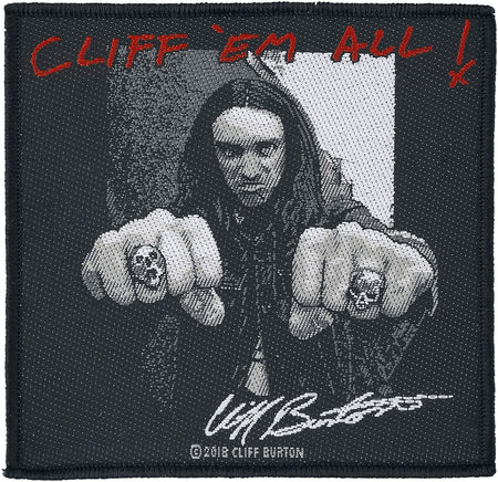 Patch  de Metallica - Cliff 'Em All - pour Unisexe - noir/blanc/rouge - metallica