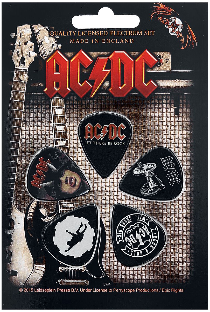 Lot de médiators  de AC/DC - Highway / For Those / Let There - pour Indifférent - multicolore - AC/DC