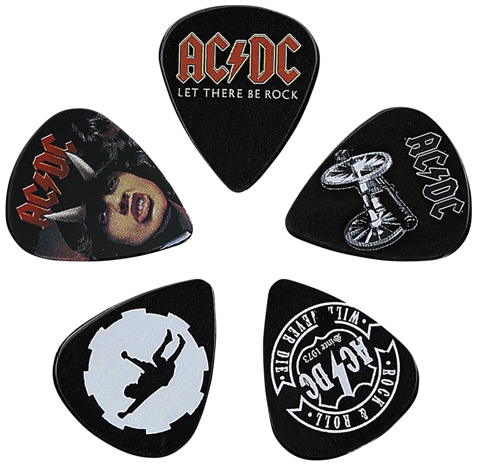 Lot de médiators  de AC/DC - Highway / For Those / Let There - pour Indifférent - multicolore - AC/DC - View 2