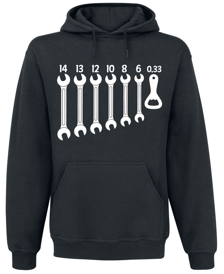 Sweat-shirt à capuche Fun de Alkohol & Party - Décapsuleur - M à 3XL - pour Homme - noir - Alkohol & Party