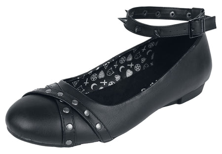 Ballerines Gothic de Gothicana by EMP - Tattooed Dancer - EU37 à EU42 - pour Femme - noir - Gothicana by EMP