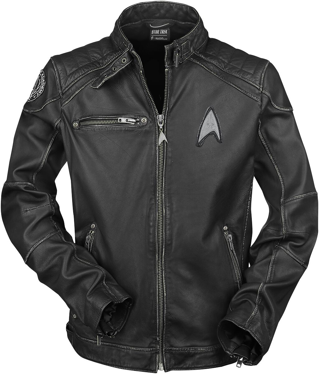 Veste en cuir  de Star Trek - Starship - S à 3XL - pour Homme - noir - Star Trek