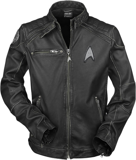 Veste en cuir  de Star Trek - Starship - S à 3XL - pour Homme - noir - Star Trek