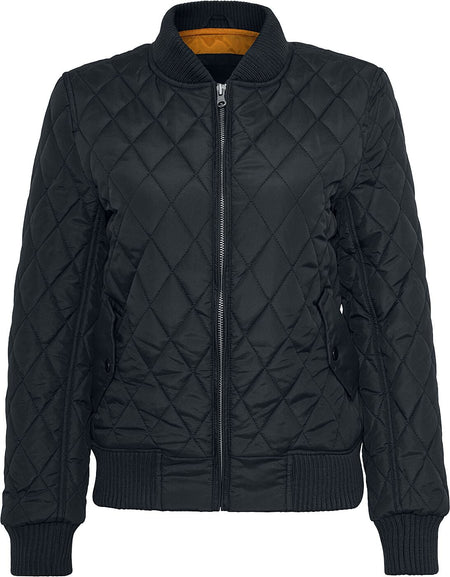 Veste mi-saison  de Urban Classics - Ladies Diamond Quilt Nylon Jacket - XS à XL - pour Femme - noir - Urban Classics