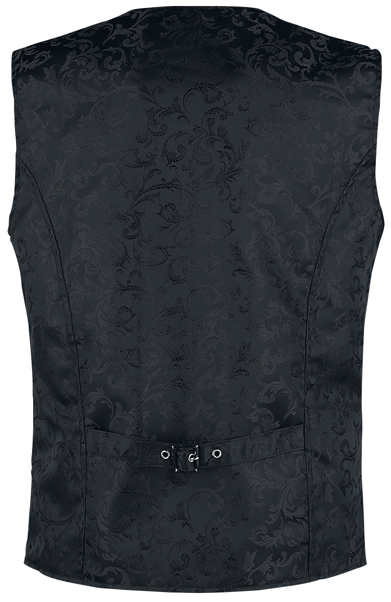 Veste Gothic de Altana Industries - Veste Sans Manches Brocade - S à 5XL - pour Homme - noir - Altana Industries - View 2