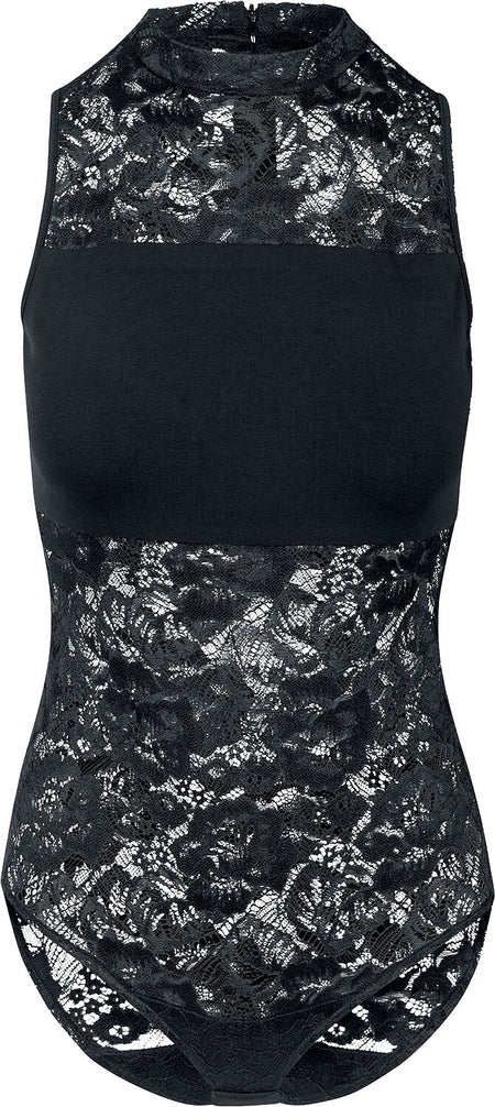 Body  de Urban Classics - Body Femme En Dentelle - XS à L - pour Femme - noir - Urban Classics