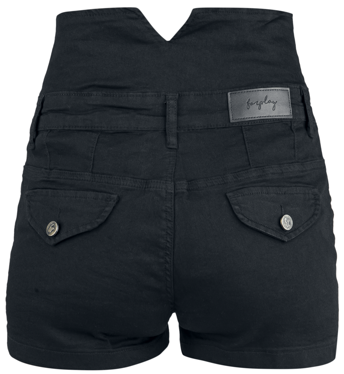 Short Sexy  de Forplay - Short en jean taille haute - 29 à 40 - pour Femme - noir - Forplay - View 2