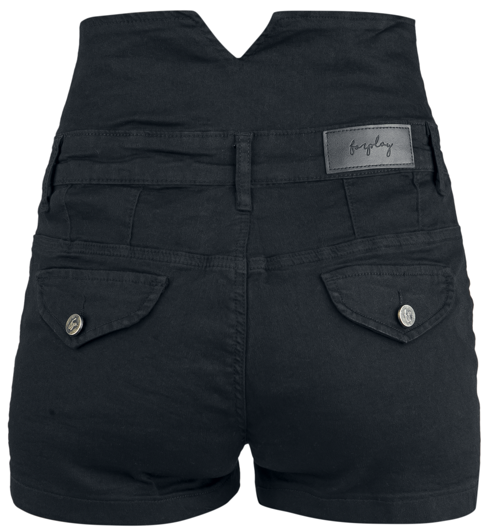 Short Sexy  de Forplay - Short en jean taille haute - 29 à 40 - pour Femme - noir - Forplay - View 2