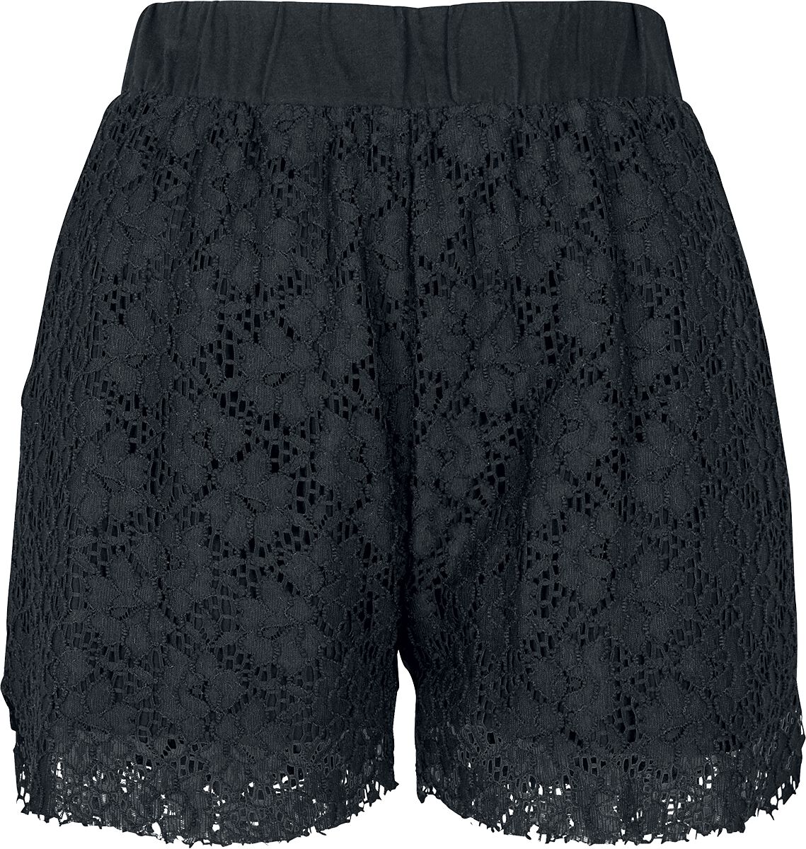 Short  de Urban Classics - Short Femme En Dentelle - XS à XL - pour Femme - noir - Urban Classics