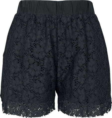 Short  de Urban Classics - Short Femme En Dentelle - XS à XL - pour Femme - noir - Urban Classics