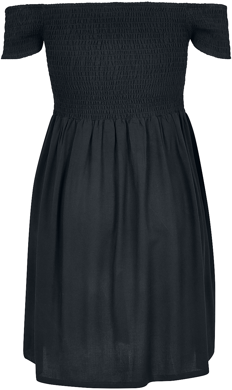 Robe courte  de Urban Classics - Robe Smoked Épaules Découvertes - XS à XL - pour Femme - noir - Urban Classics - View 2