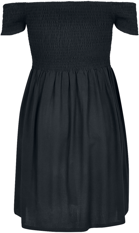 Robe courte  de Urban Classics - Robe Smoked Épaules Découvertes - XS à XL - pour Femme - noir - Urban Classics - View 2