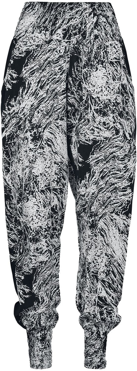 Pantalon en toile  de Urban Classics - Pantalon Sarong Femme - S - pour Femme - noir/blanc - Urban Classics