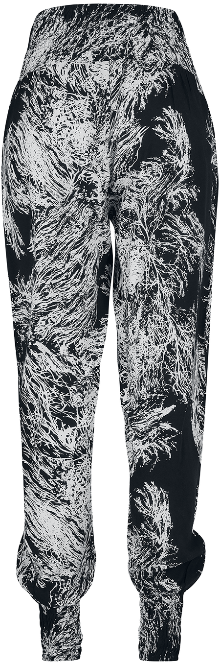 Pantalon en toile  de Urban Classics - Pantalon Sarong Femme - S - pour Femme - noir/blanc - Urban Classics - View 2