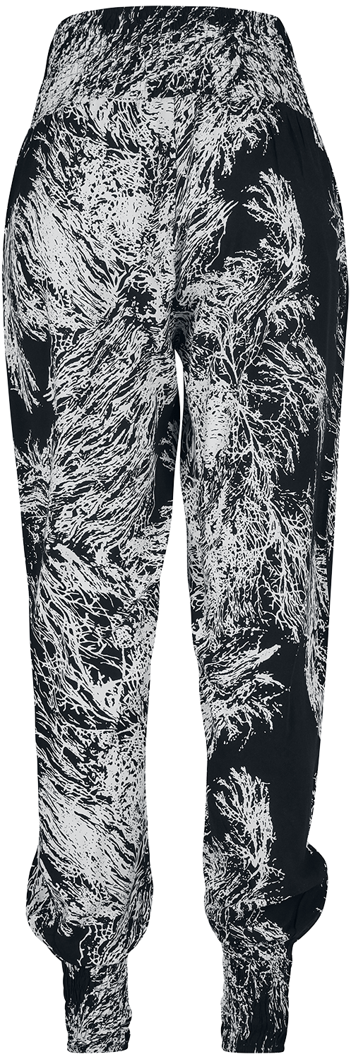 Pantalon en toile  de Urban Classics - Pantalon Sarong Femme - S à 4XL - pour Femme - noir/blanc - Urban Classics - View 2