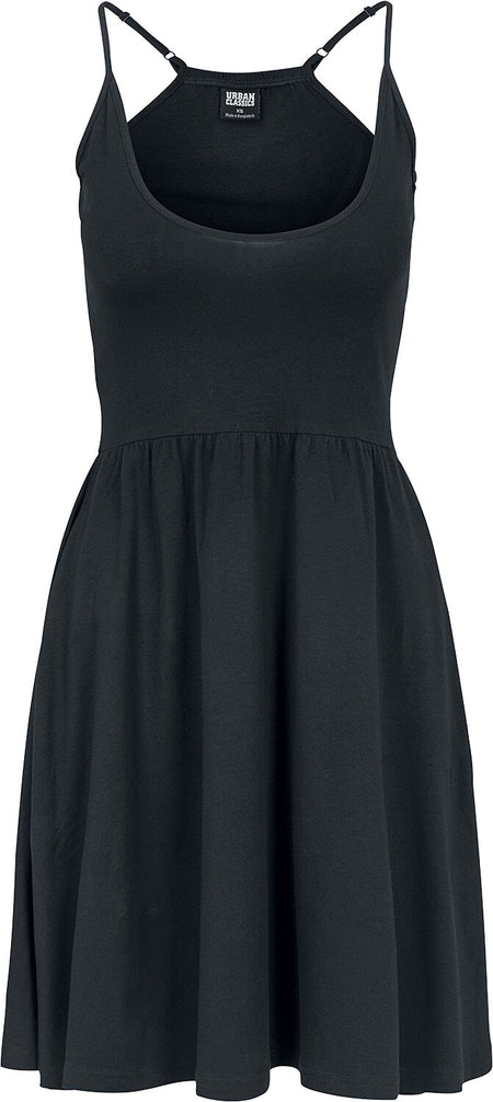 Robe courte  de Urban Classics - Robe Bretelles Fines - XS à M - pour Femme - noir - Urban Classics