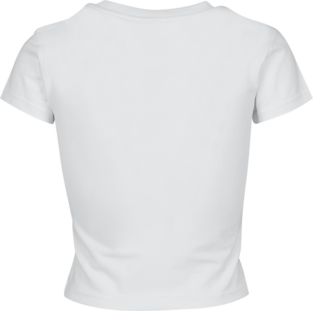 T-Shirt Manches courtes  de Urban Classics - Crop Top Femme En Jersey Souple - S à XL - pour Femme - blanc - Urban Classics - View 2