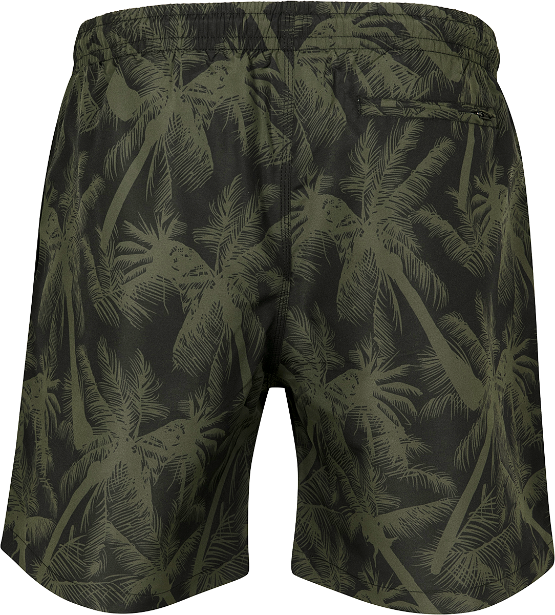 Short de bain  de Urban Classics - Short De Bain - Palmiers - S à 5XL - pour Homme - noir/olive - Urban Classics - View 2